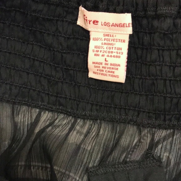 FIRE - LOS ANGELES | Lace Trim Sheer Tie-Back Cami - Picture 8 of 8